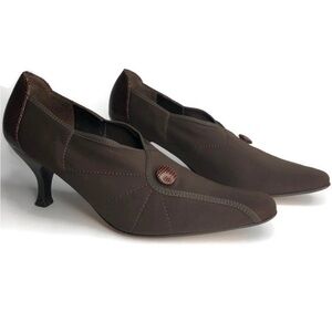 Italian Prevata Brown Ankle Booties with Sleek Design